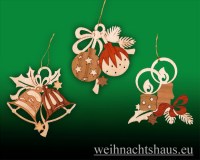 Baumbehang Erzgebirge Holz Behang Weihnacht zum hängen Schneemann